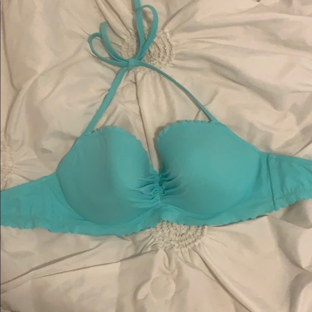 turquoise bikini top